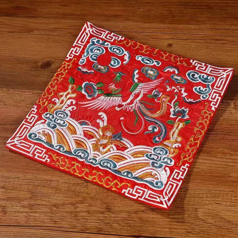 Embroidery Piece Beijing Embroidery Play Dynasty Suit Buzi Embroidery Piece Qing Official Suit Buzi Embroidery Piece Craft Gift Fabric Embroidery Piece Mouse Pad
