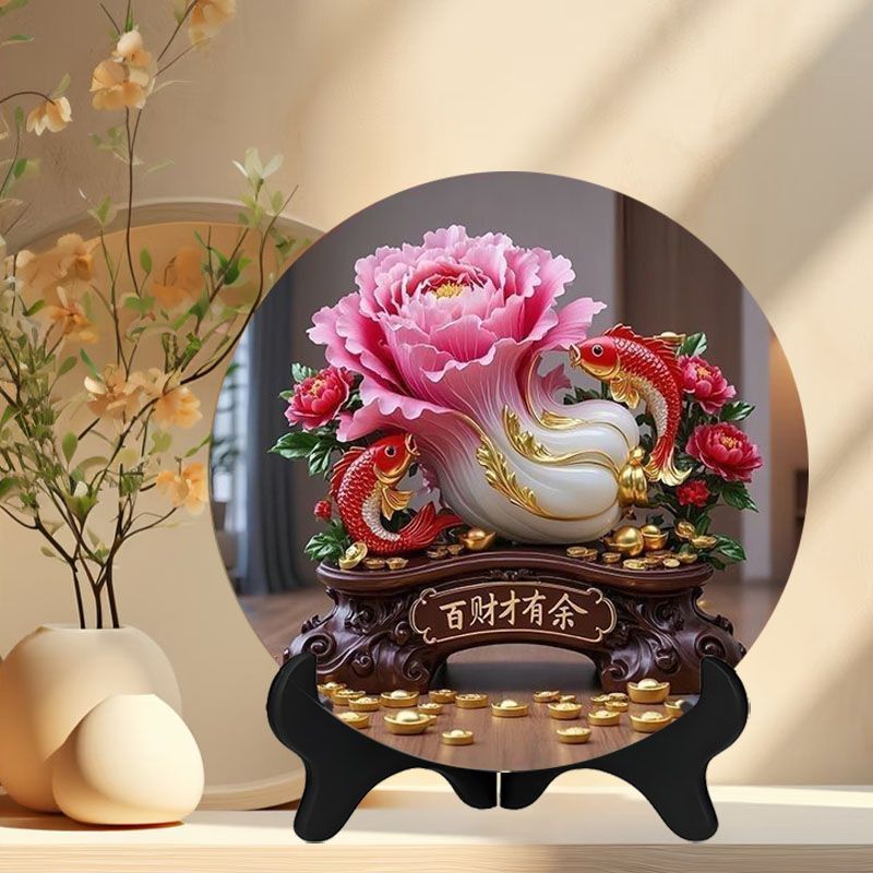 Koi Fish Symbolizing Wealth for Home Prosperity, Entrance Foyer, and Living Room Decoration