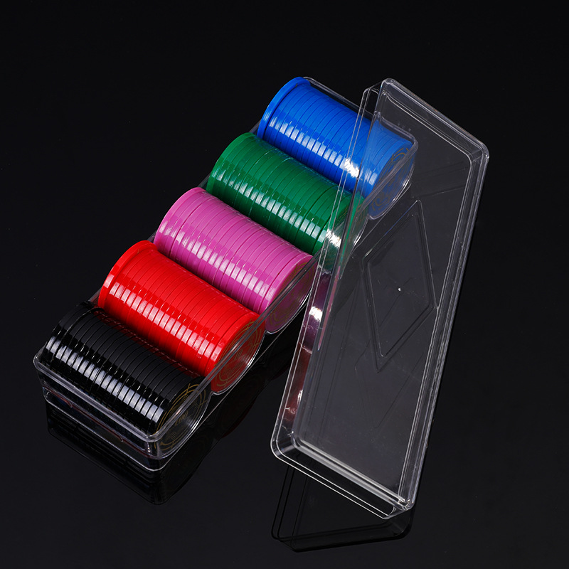 Can hold 100 chip box Texas Hold'em transparent card plate chip rack integral coin storage box code box