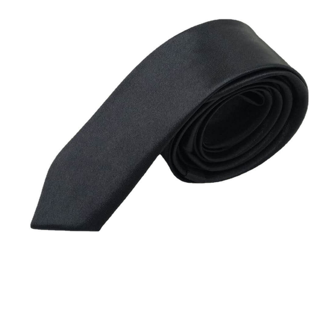 Black 5cm Korean Narrow Tie Wedding Fashion Student Casual Small Tie Men's Tie