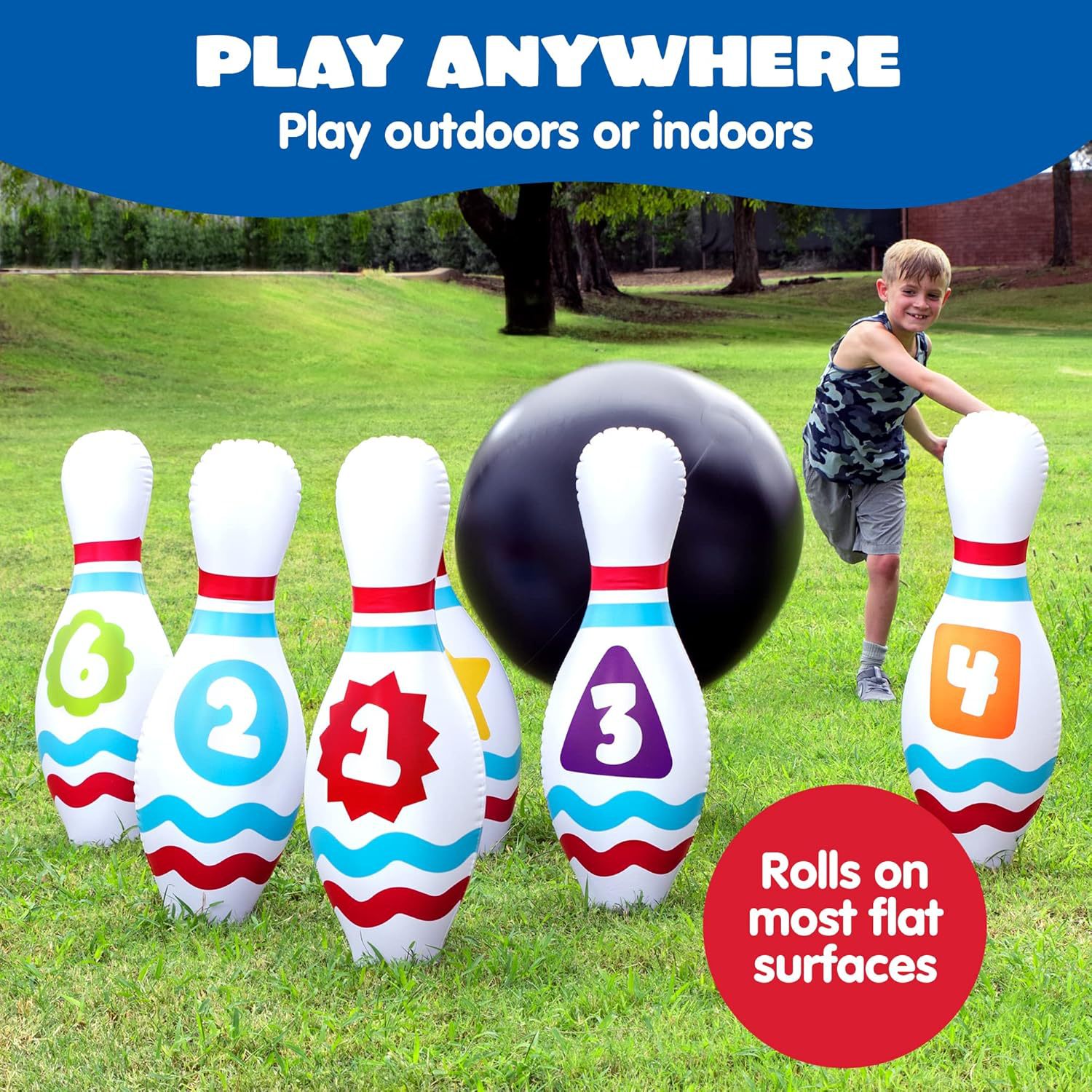 Factory Direct Supply Pvc Inflatable Bowling Set, Holiday Party Party Skill Game Inflatable Bowling