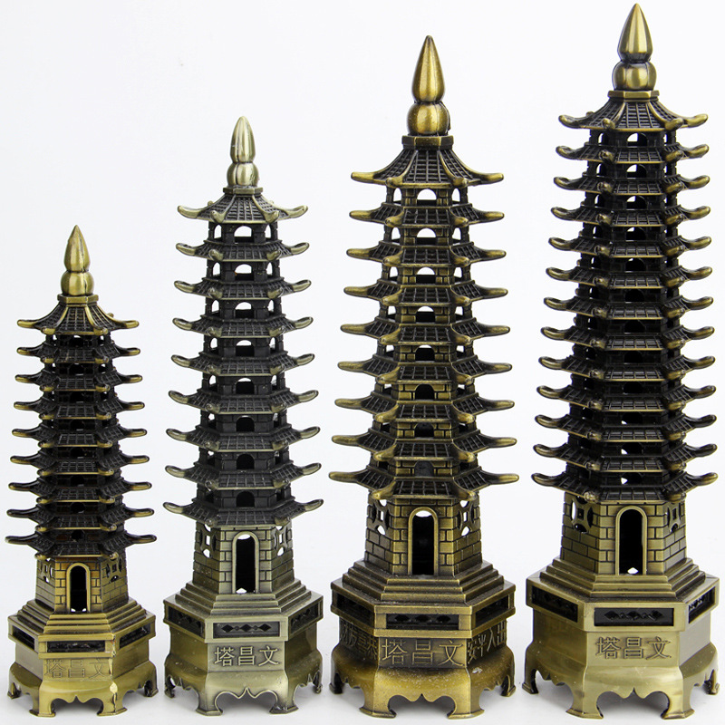 Copper Wenchang Tower Alloy Wenchang Tower Nine-storey Thirteen-storey Wenchang Tower Ornaments Thirteen-storey Wenchang Tower Ornaments Flagship Store