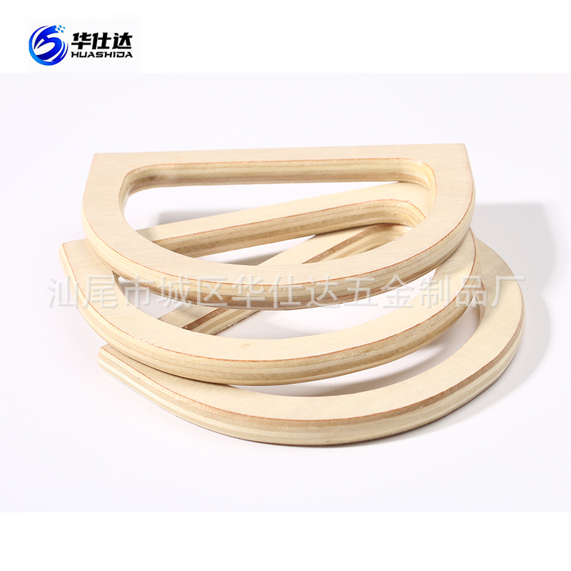 Bag Handle Wood D Hand-in-hand Solid Wood DIY Woven Bag 12cm Wooden Handle Wooden Handle Bag Accessories