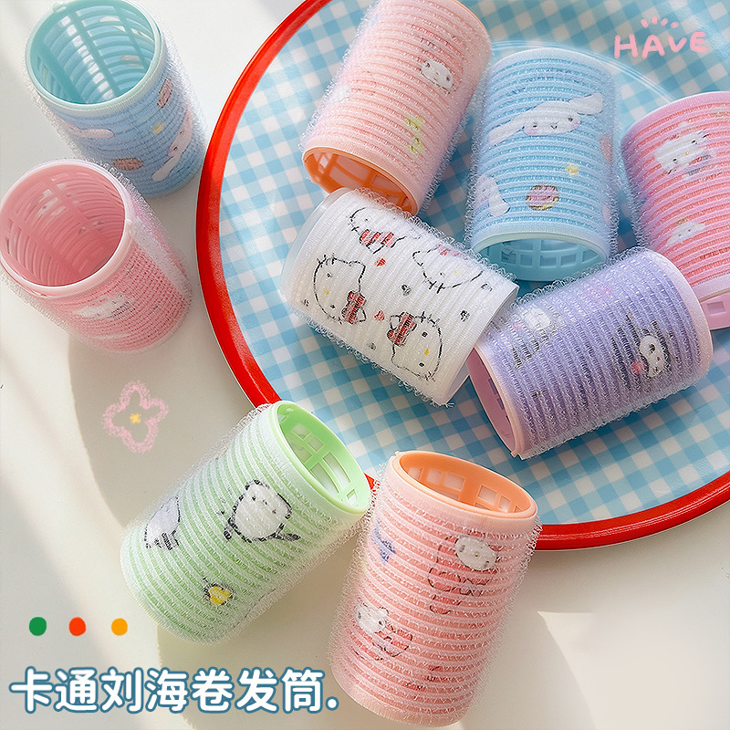 Cartoon Curling Tool for Girls, No-Heat Air Bangs Curling Iron, Does Not Damage Hair, Forehead Hair Styling, Volumizing Clip