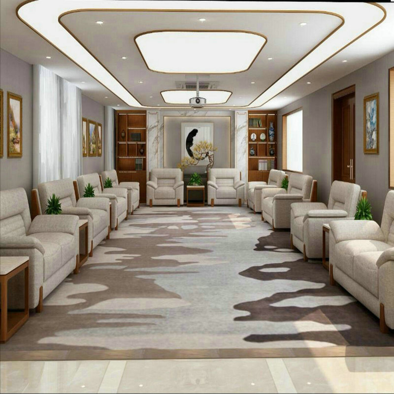 Conference Room Full Thickened Handmade Wool Acrylic Large Carpet Modern New Chinese Style Vip Reception Room Commercial