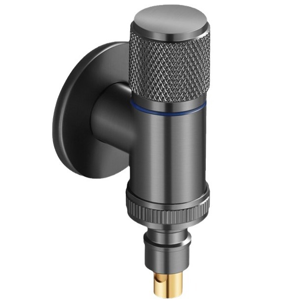 Stainless steel washing machine special faucet ultra short nozzle connector snap-on 4 points universal anti-stripping automatic water stop valve