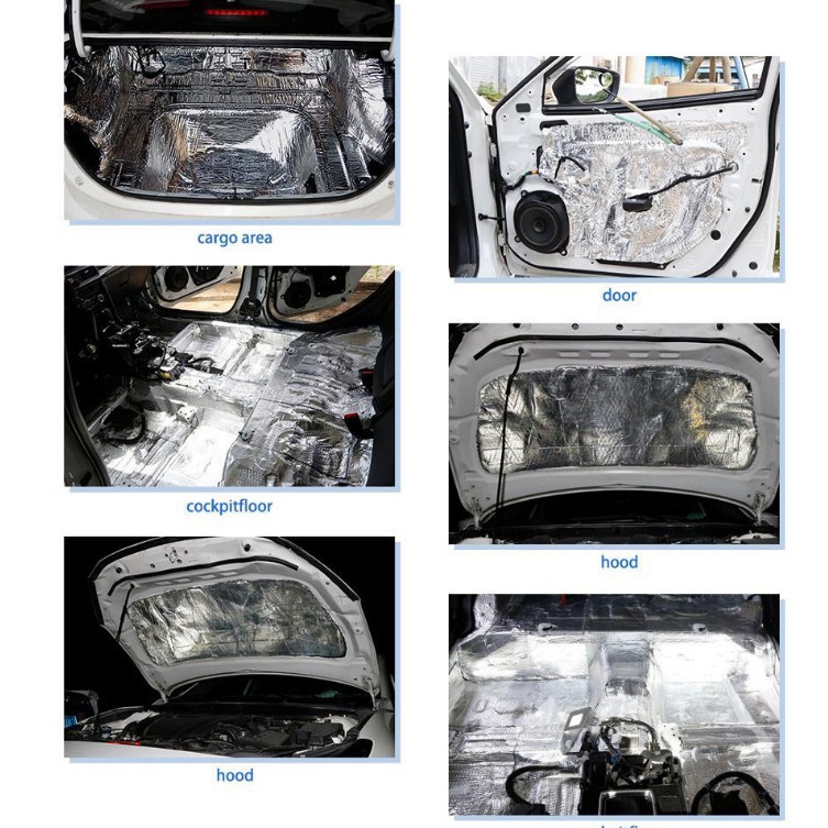 Manufacturer Wholesale Car Thermal Insulation Sound Insulation Cotton Insulation Pad 5Mm10Mm Thick Aluminum Foil Thermal Insulation Cotton Cross-Border Supply Model