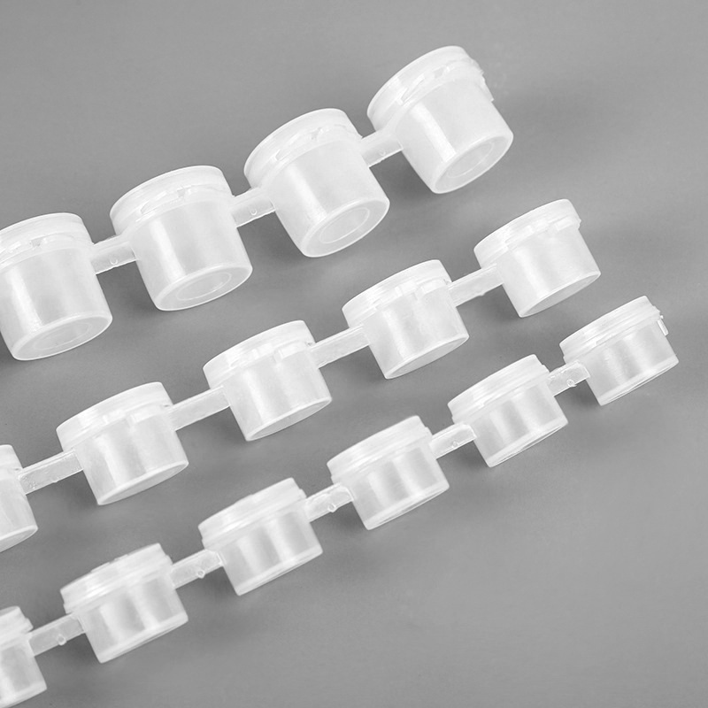 6 conjoined 2ml/3m/5mll paint strip empty box propylene gouache watercolor plastic empty box digital oil painting paint box