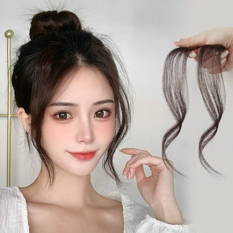 Long Must Bangs Wig Women's Summer Mid-split Simulation Hair Fake Bangs Natural Front Net Red Fluttering Sea Eight-character Bangs