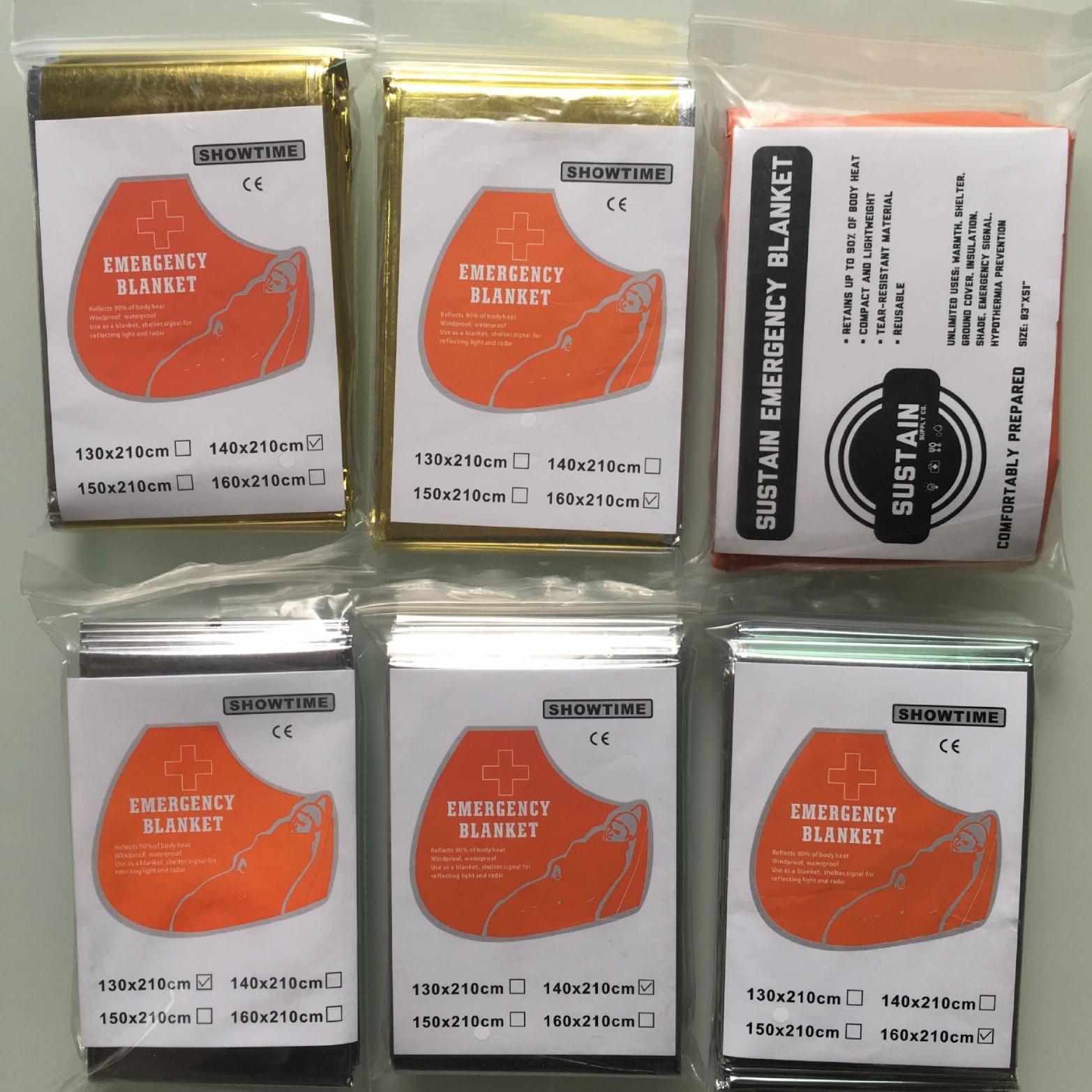 Outdoor emergency blanket insulation blanket emergency blanket spot foreign trade