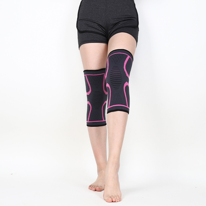 Cross-border Sports Knitted Short Knee Joint Knee Pads Warm Old Cold Legs Fitness Riding Nylon Leg Pads to Prevent Sliding