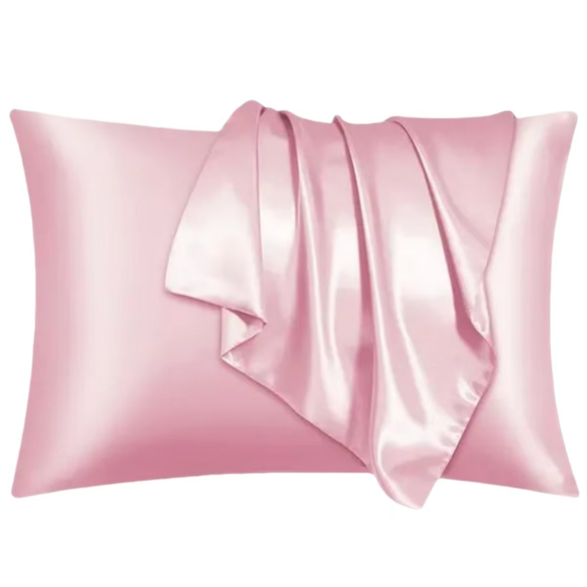 Cross-Border Imitation Silk Pillowcase Solid Color Satin Pillowcase Ice Silk Texture Soft and Skin-Friendly Home Bedding Set