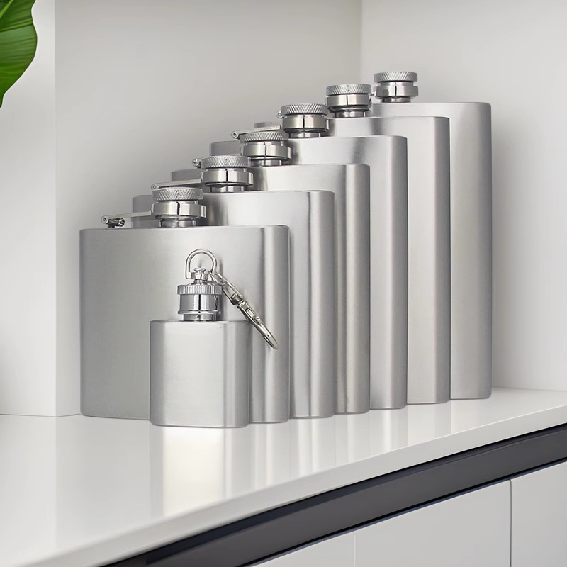 Нержавеющая сталь фляга портативная уличная маленькая плоская фляга для вина