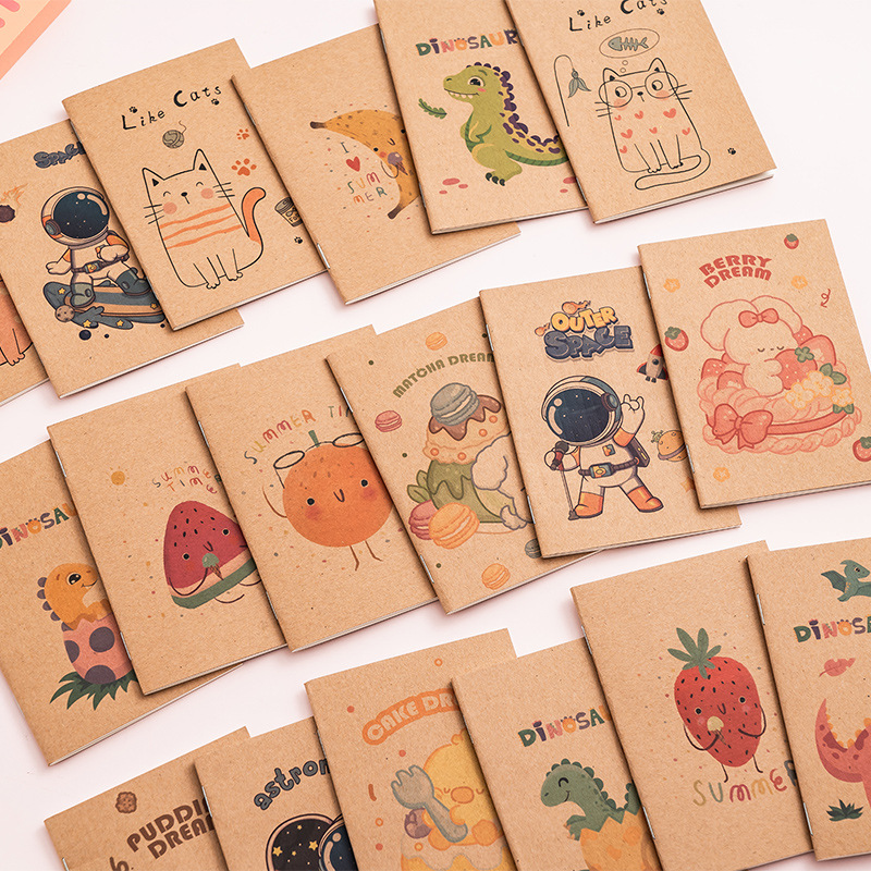 Brown Packing Paper Retro 64K Small Notebook Mini Portable Notepad Blank Page Creative Note Pad Small Gift Reward