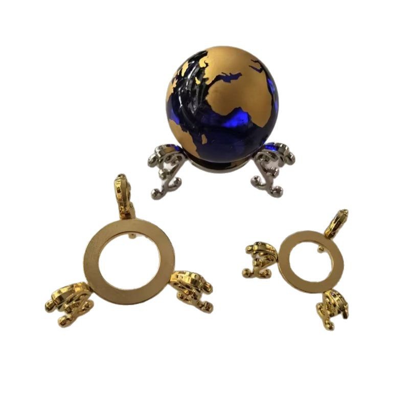 Crystal Ball Base Crystal Faceted Diamond Ornament Metal Ball Holder Manufacturer Discount Home Textiles Home Decor-Creative Ornaments-Display