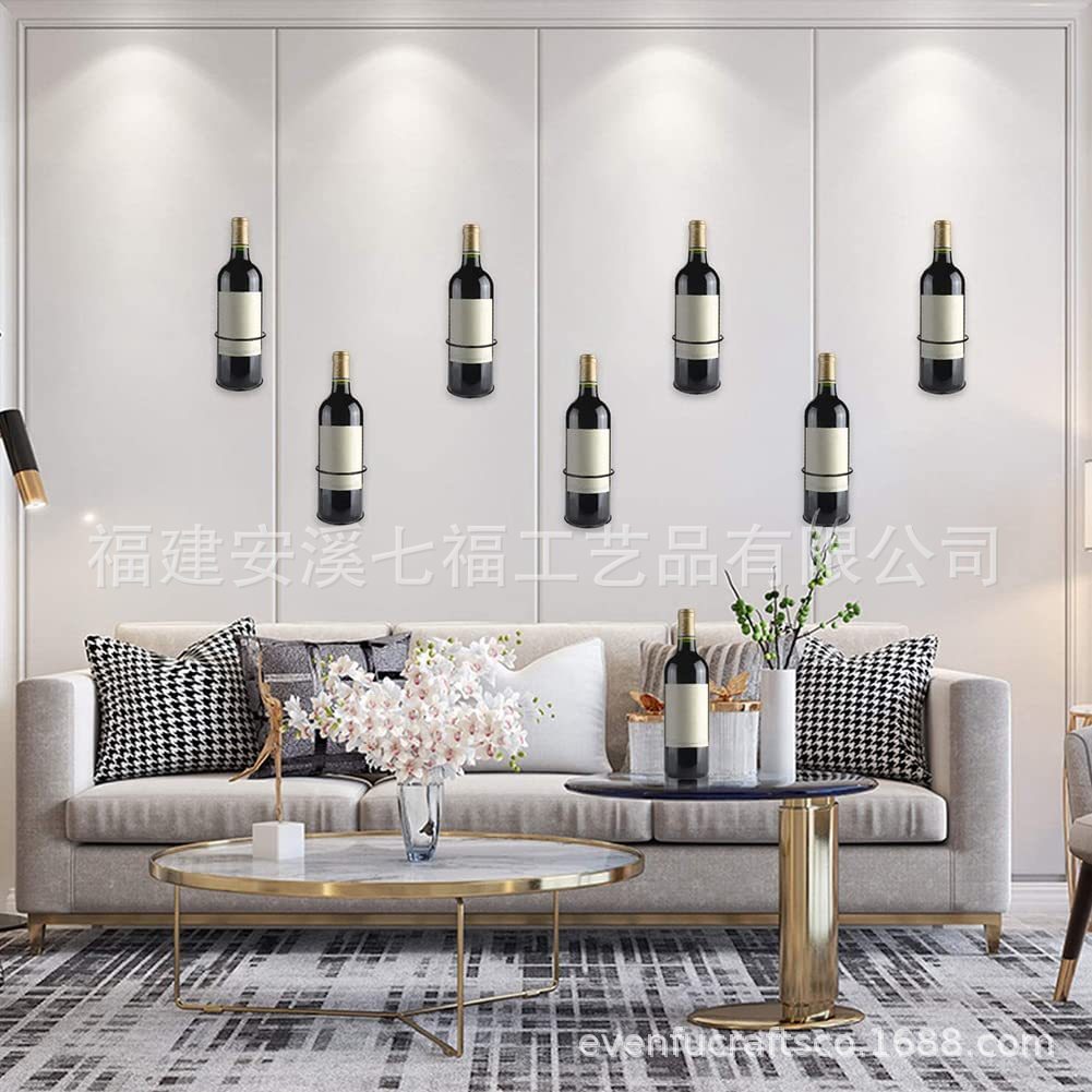 Bar Wrought Iron Wine Rack, Wall-Mounted Simple Wine Rack, Wine Bottle Rack, Home Storage, Minimalist Style Wine Rack