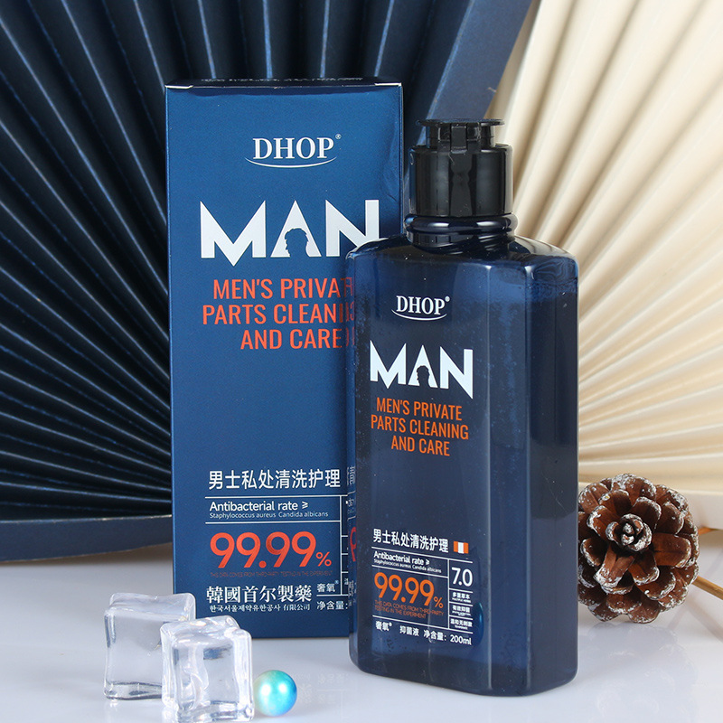 Dhop Men's Private Parts Cleaning and Care Solution Deodorizing and Antibacterial Men's Lotion Douyin Popular Men's Private Cleaning Liquid