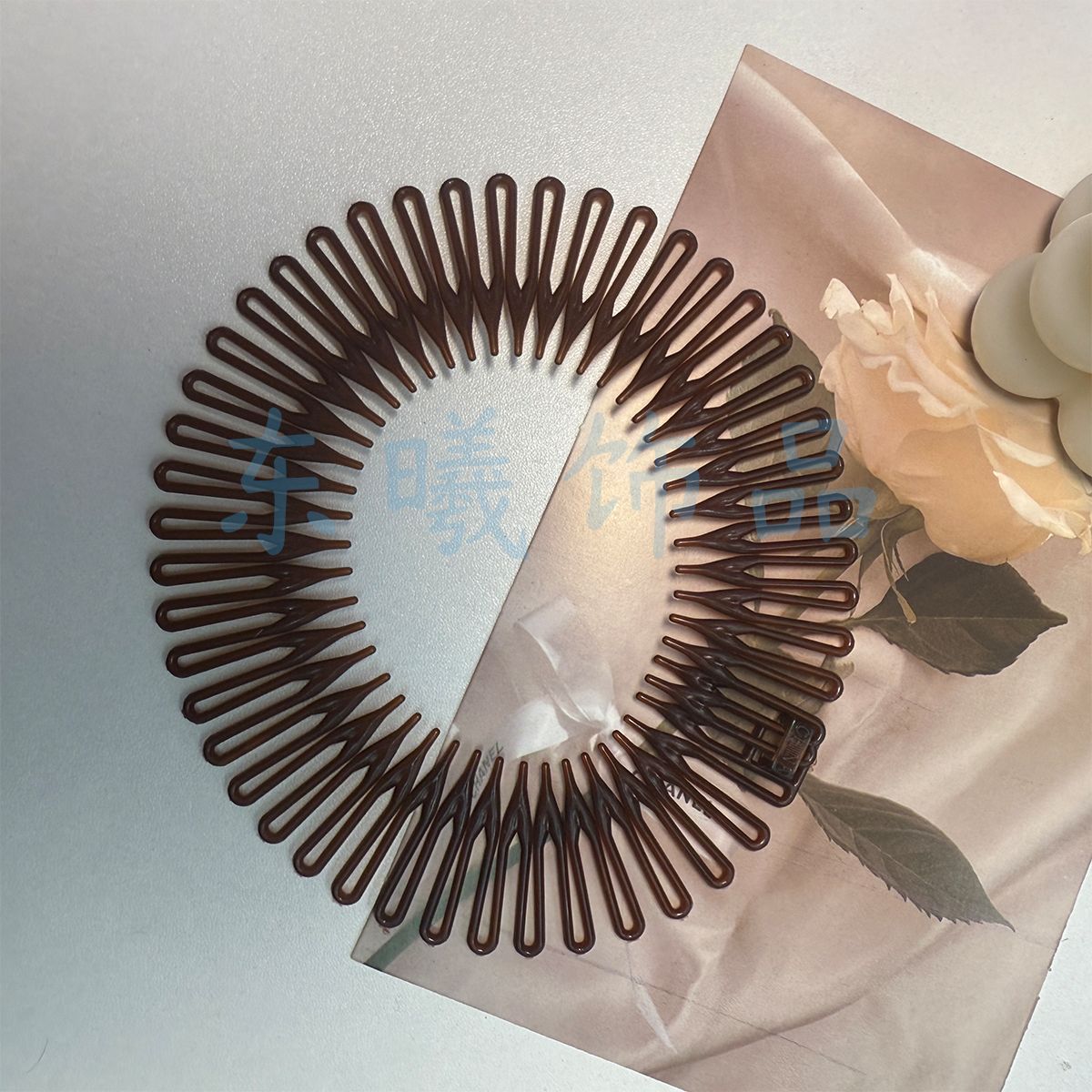 Rice powder comb simple fashion spring comb cross-border comb wig hairpin plastic hair accessories fixed head comb