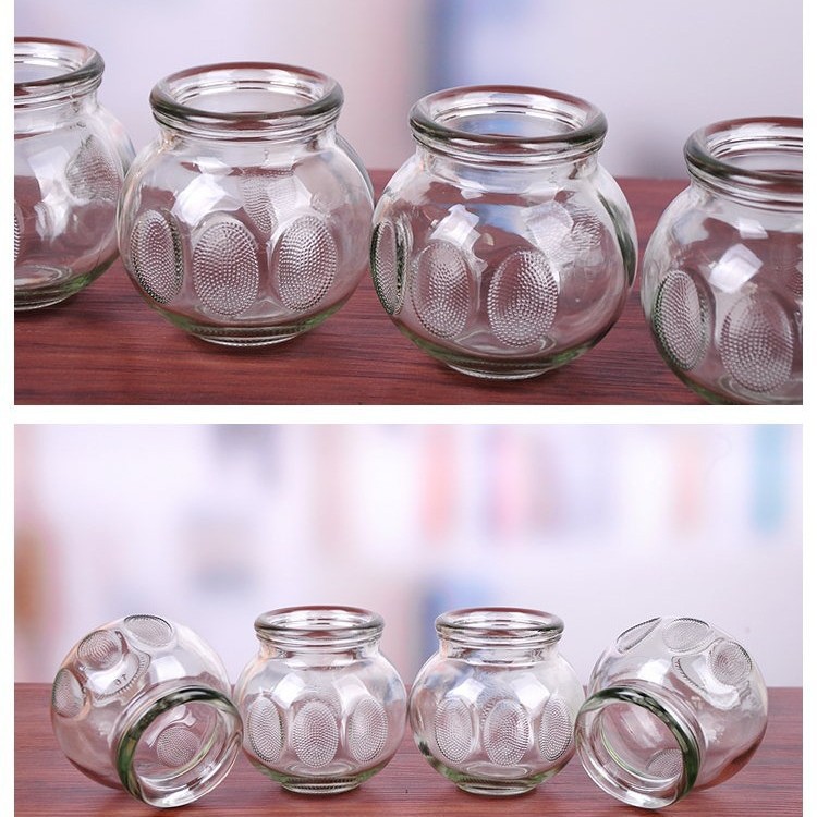 Thickened Glass Traditional Cupping Set for Home Use in Traditional Chinese Medicine Health Care, Glass Cupping Device, Vacuum Cupping Set