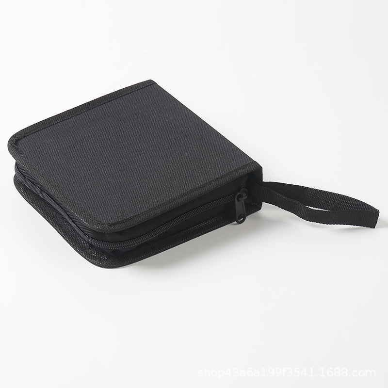 In-Stock Cd Case 40-Piece Oxford Cloth Car-Mounted Thickened Cd Box Disc Case Cd Storage Box Cross-Border Exclusive Supply