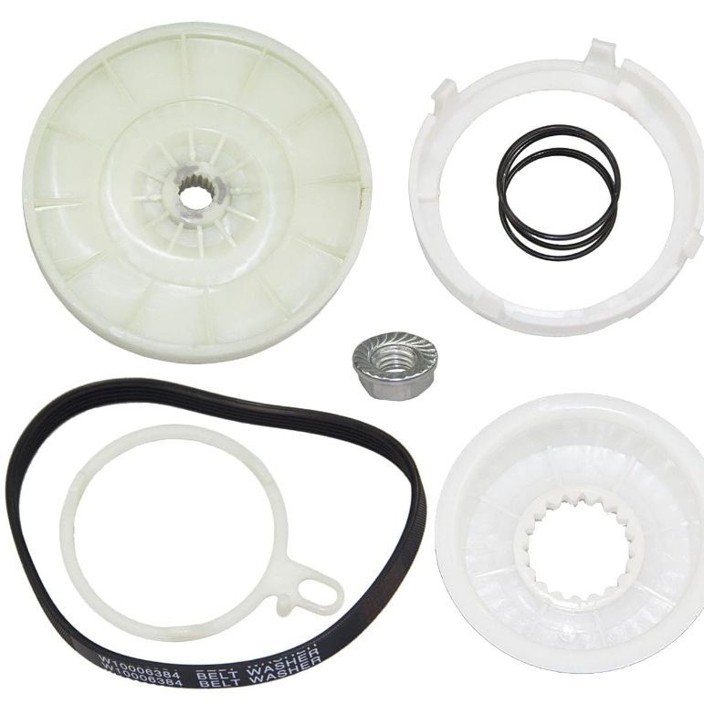 Поставляемый заводом комплект сцепления шкива стиральной машины W10721967 с приводным ремнем W10006384