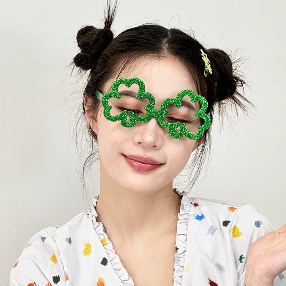 Cross Border Irish Festival Clover Sunglasses Green Clover Glasses St Patrick's Day Party Glasses
