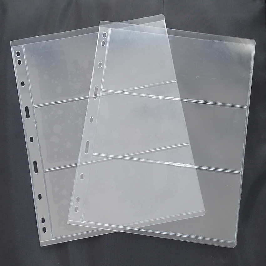 Single nine-hole universal standard currency book Inside loose-leaf transparent single-sided one-to seven-line collection page