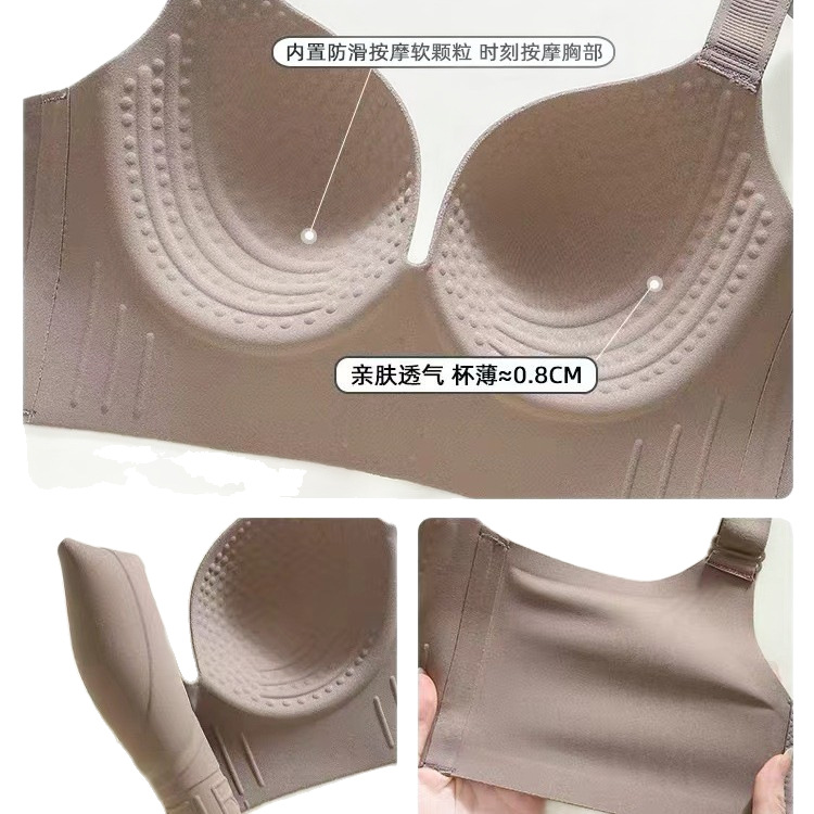 Southeast Asia Cross-border Traceless plus size Underwear Women's Big Chest Shown Small Life Year Gathering Anti-sagging Anti-expansion Bra