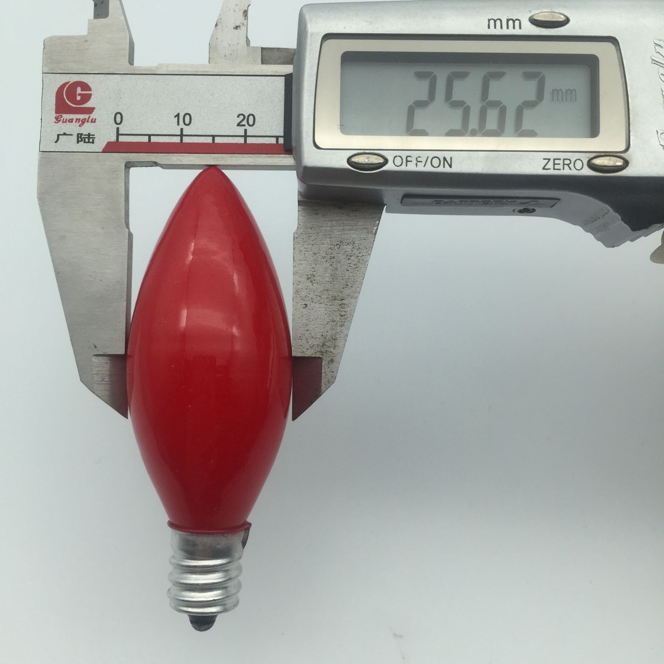 Kuanyuan C26E12 large red God bulb Lotus God lamp candle lamp bulb frosted pointed bubble God lamp Youyi