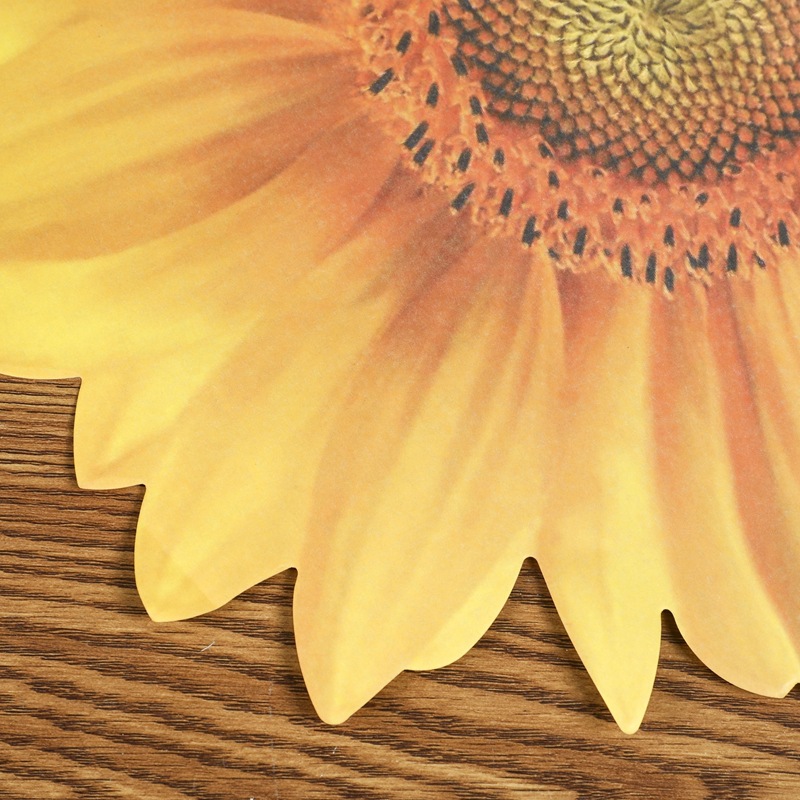 Special-shaped Pollen Dining Table Paper Kidsren's Disposable Cartoon Sunflower Paper Placemat Table Mat Primary School Student Tablecloth
