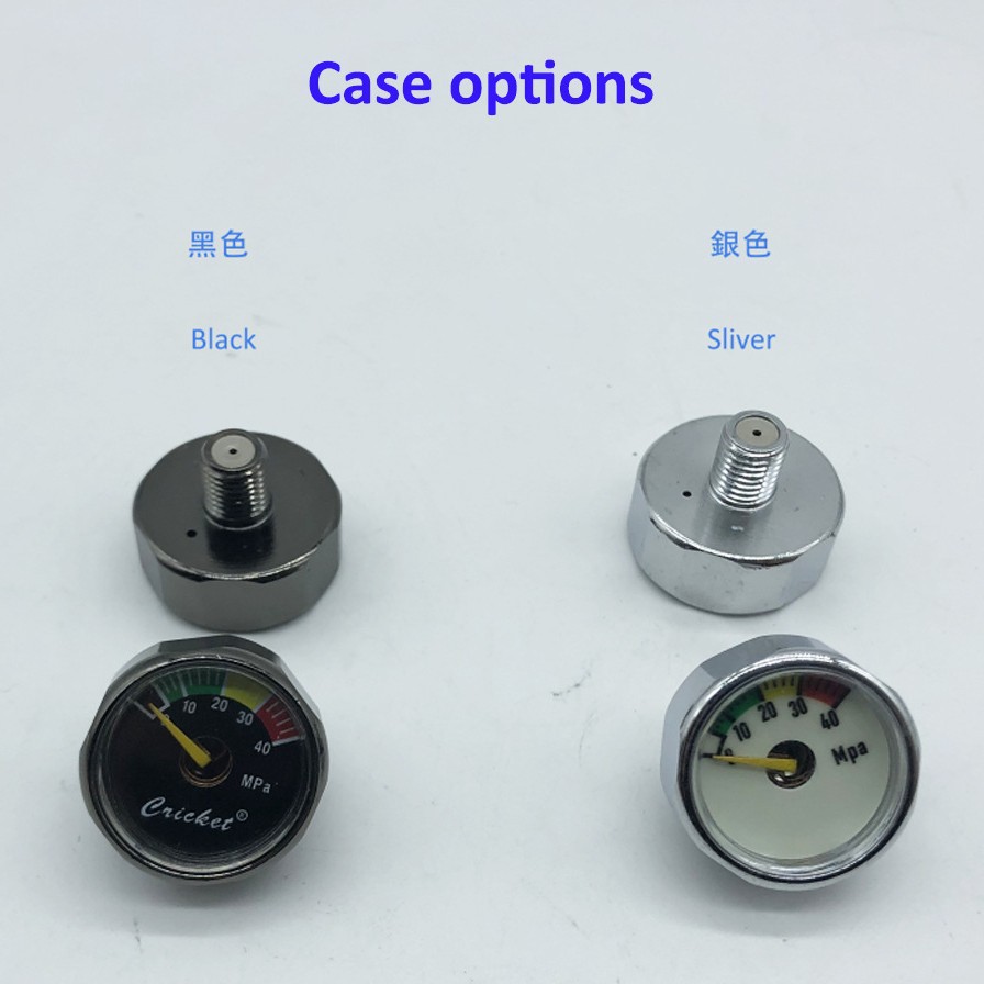 5-40mpa Pressure Gauge 25mm High Pressure Gas Cylinder Air Pump Pressure Meter Diving Breathing Cylinder CO2 Meter