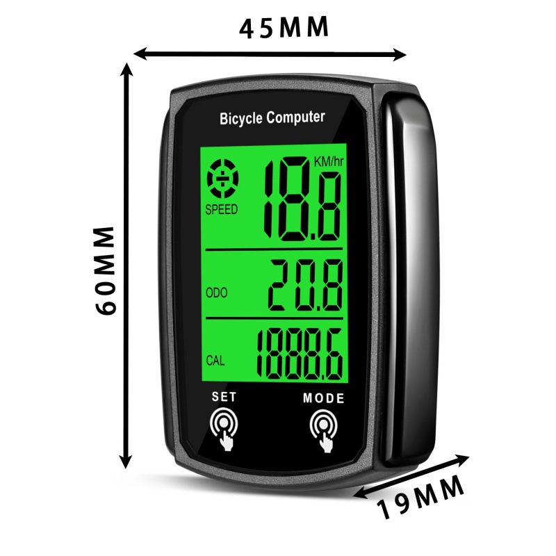 Manufacturer Wholesale Bicycle Touch Speedometer Waterproof with Calorie Temperature Mileage Computer Code Meter