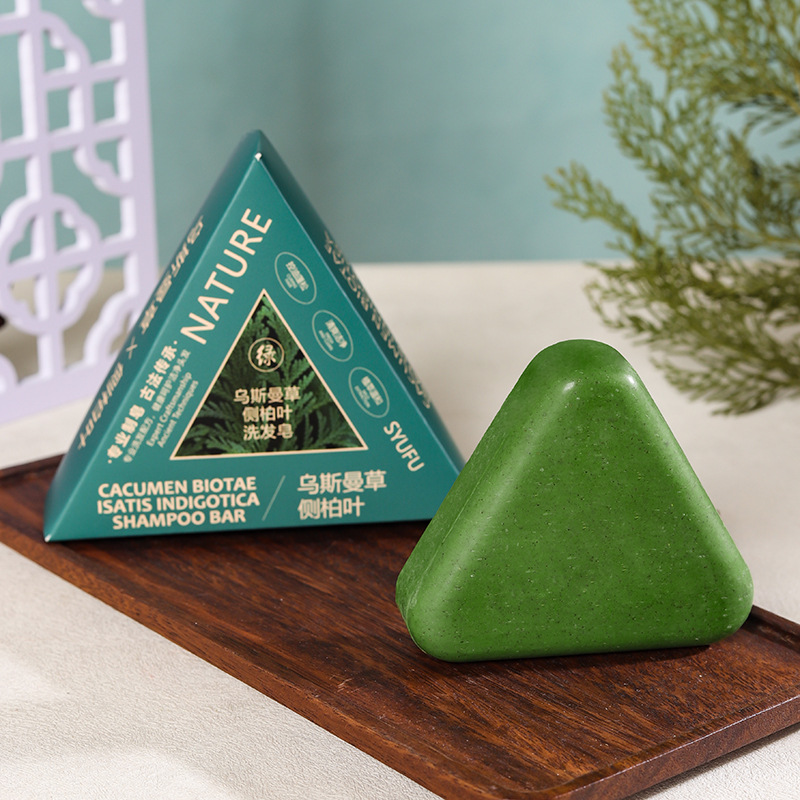 Platycladus Orientalis Leaf Usman Shampoo Soap Xinjiang Polygonum Multiflorum Plant Herbal Essential Oil Soap Hair Nourishing Soap Hair Care Handmade Soap