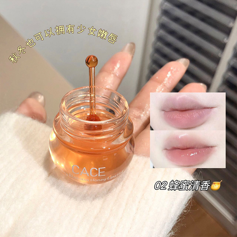 Cace Cherry Blossom Honey Lip Balm Moisturizing and Hydrating Lip Oil, Locks in Moisture, Non-Sticky, Affordable Wholesale Moisturizer