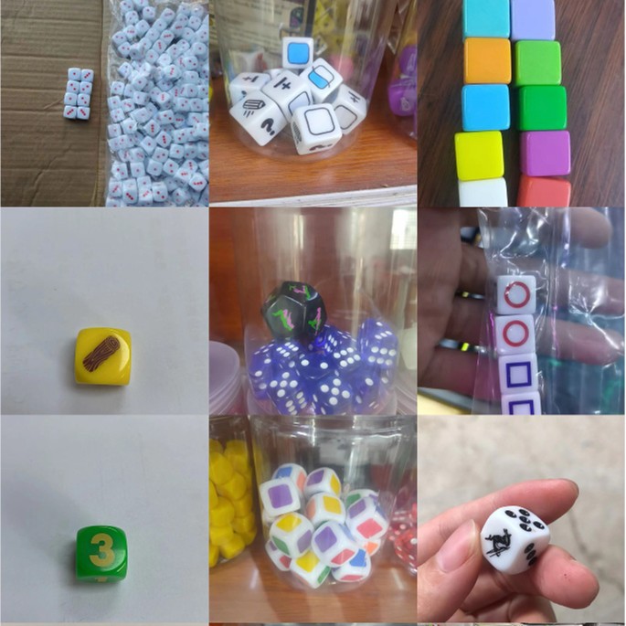 Color organic 10-sided 12-sided 20-sided color plastic sieve digital color acrylic night bar dice