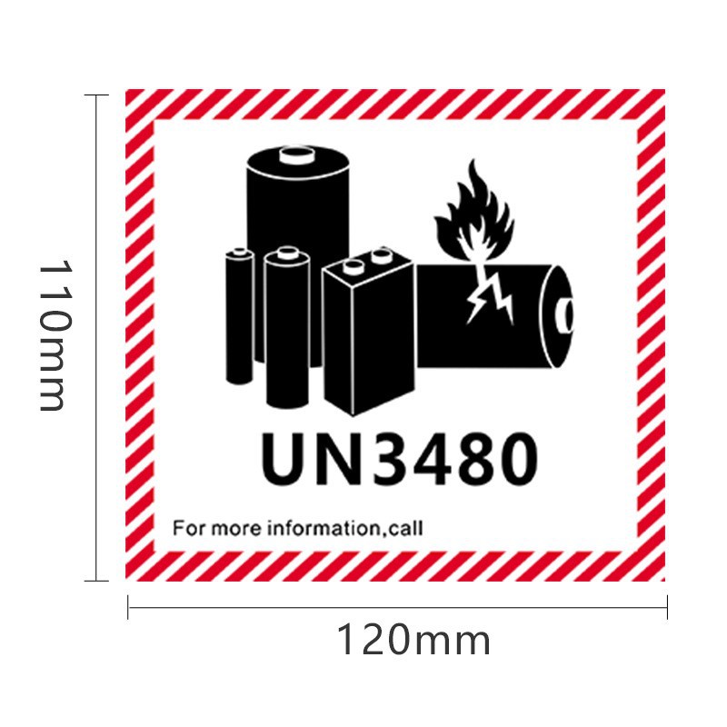 Lithium Battery Label, Aviation Logistics Label, Fireproof and Fragile, Un3481/3091 Air Transport Sealing Sticker