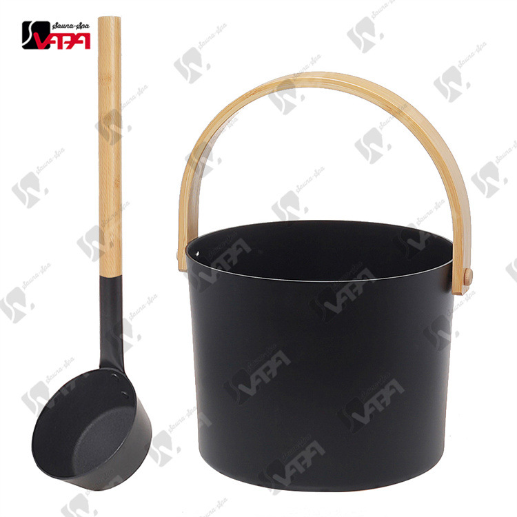 Can contact a generation of Amazon sauna aluminum bucket aluminum spoon sauna room accessories 7L spray aluminum bucket