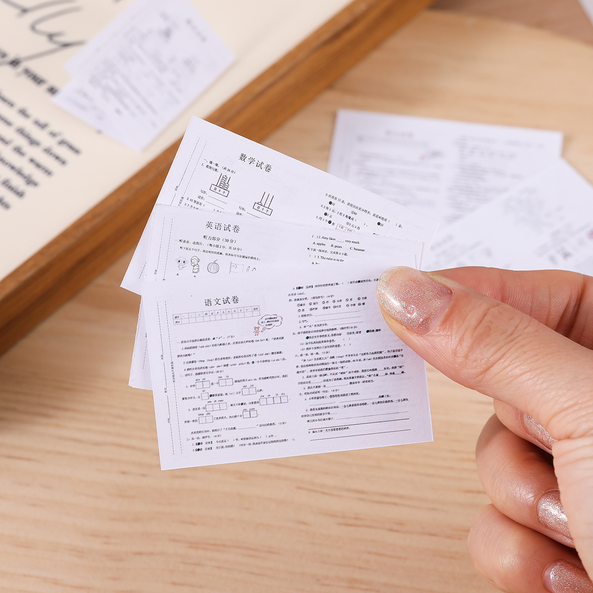 Миниатюрная мини симуляция тестового листа кукольный домик классная жизнь карманные DIY украшения