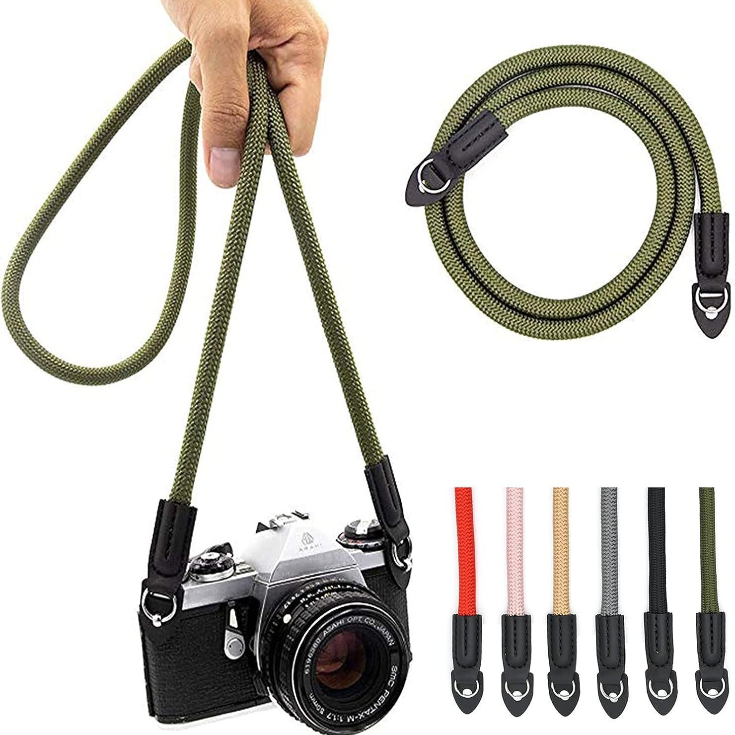 Factory wholesale nylon round rope camera shoulder strap camera neck strap micro SLR fast camera lanyard umbrella rope camera strap