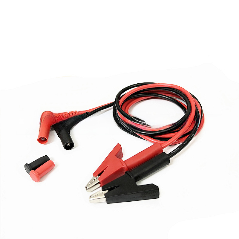 Universal Pen Alligator Clip Silicone Voltage Stabilizer Test Line Banana Plug DC Power Connection Line 4mm Capacitor Clip