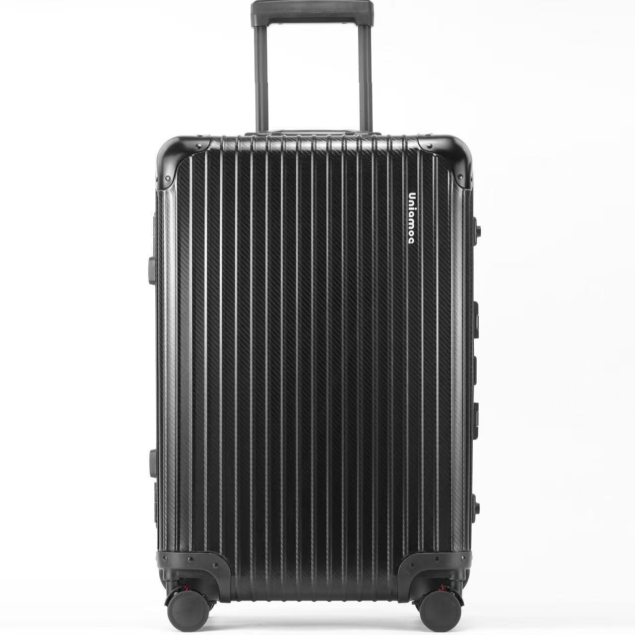 European and American Fashionable Woven Aluminum-Magnesium Alloy Suitcases for Men and Women 20inch Boarding Suitcases Woven Anti-Scratch Suitcases