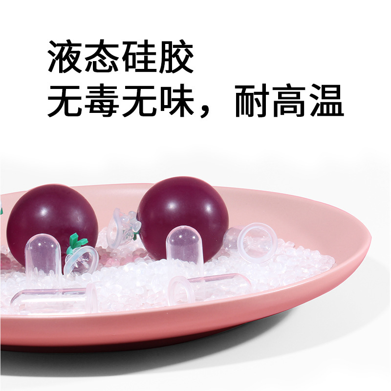 Customized Cross-Border Internet Celebrity Burst Grape Balloon Set Jelly Skin Fruit Pudding Jelly Food Grade Packaging Silicone Set
