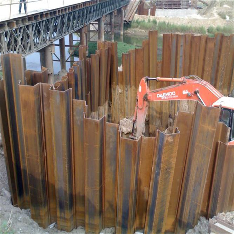 Tianjin Wholesale Jinxi Hot-Rolled Larsen Steel Sheet Pile Construction Site Construction Water-Stop Embankment Cold-Bent Piling Steel Sheet Pile