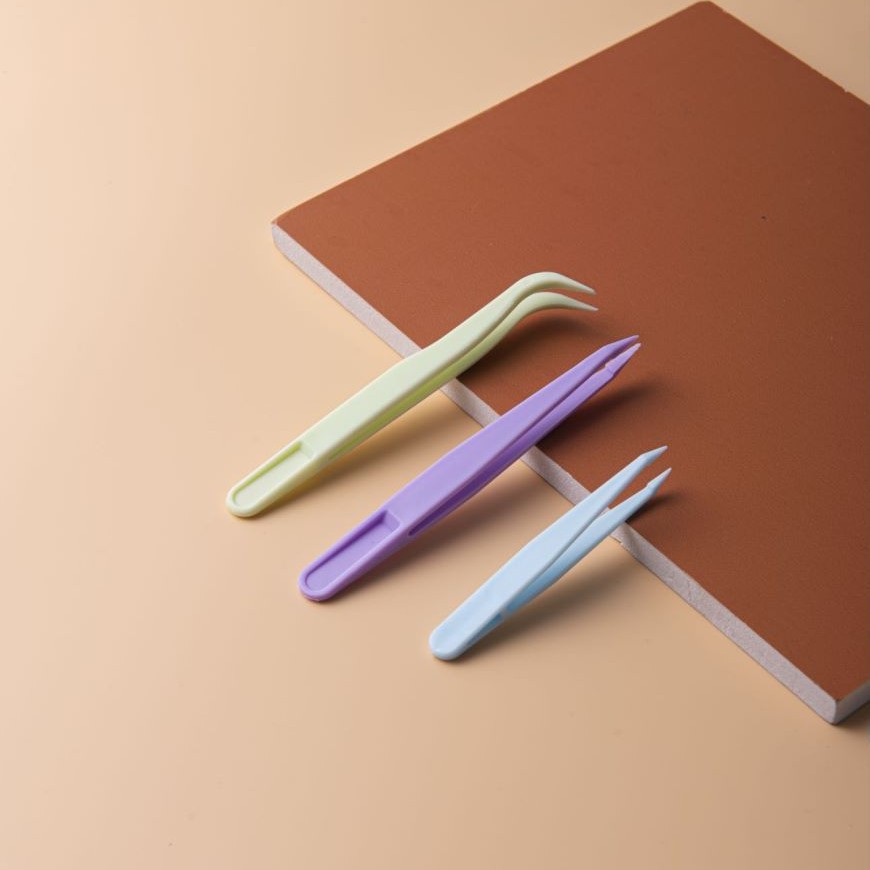 Macron Color Plastic Tweezers for DIY Crafts, Anti-Static Pointed Small Tweezers Wholesale