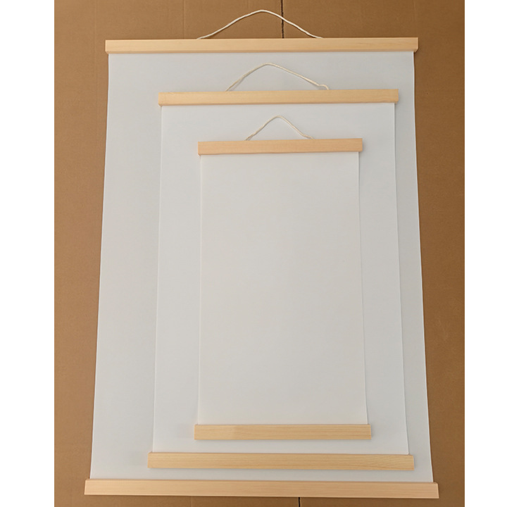 Cross-Border Solid Wood DIY Hanging Scroll Painting Hanging Painting Clip Oil Canvas Blank Cloth Poster Decorative Painting Non-Curling Hanging Scroll Dropshipping