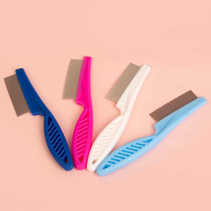Spot wholesale cat flea comb cat teeth Comb pet straight dog special steel comb to remove lice comb flea