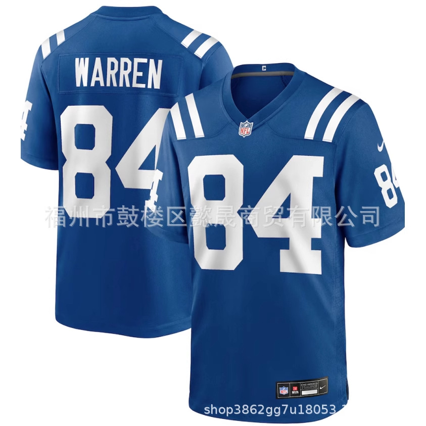 Импортная футбольная форма НФЛ, Colts 84 # Warr53 # Phillips 38 # Ballentine, новый стиль 2025 года