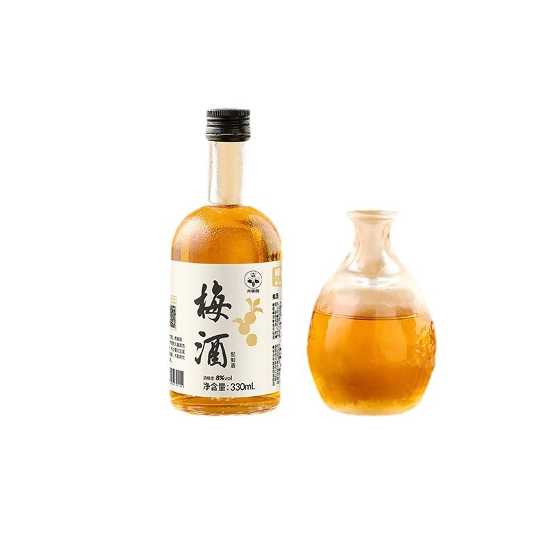 Factory customized plum wine 12 degrees green plum wine 330ml bottle gift ladies tipsy fruit wine good night fruit wine