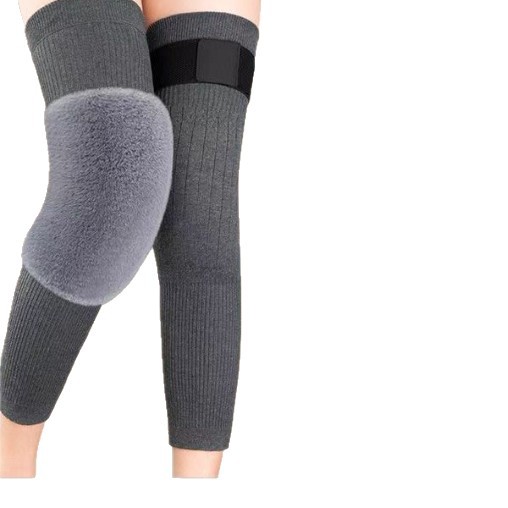 Autumn and Winter Fleece-Lined Thickened New Knee Pads for Warmth, Protection Against Old Cold Legs, Joint Protection for Men and Women, Extended Length Cold-Proof Leg Warmers