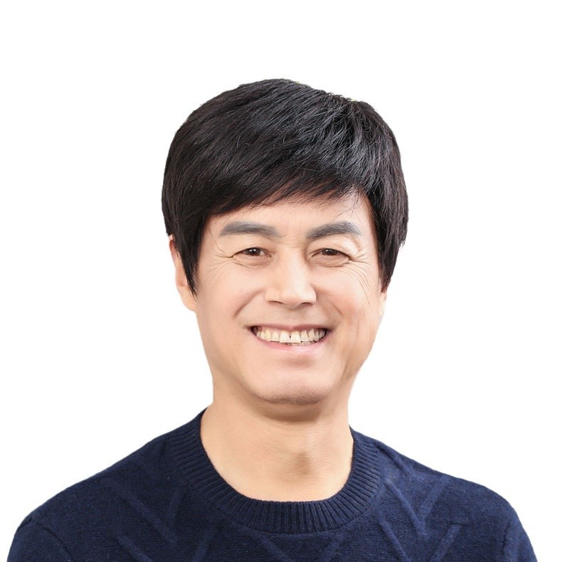 Middle-aged men's short hair artificial human hair wig full headgear